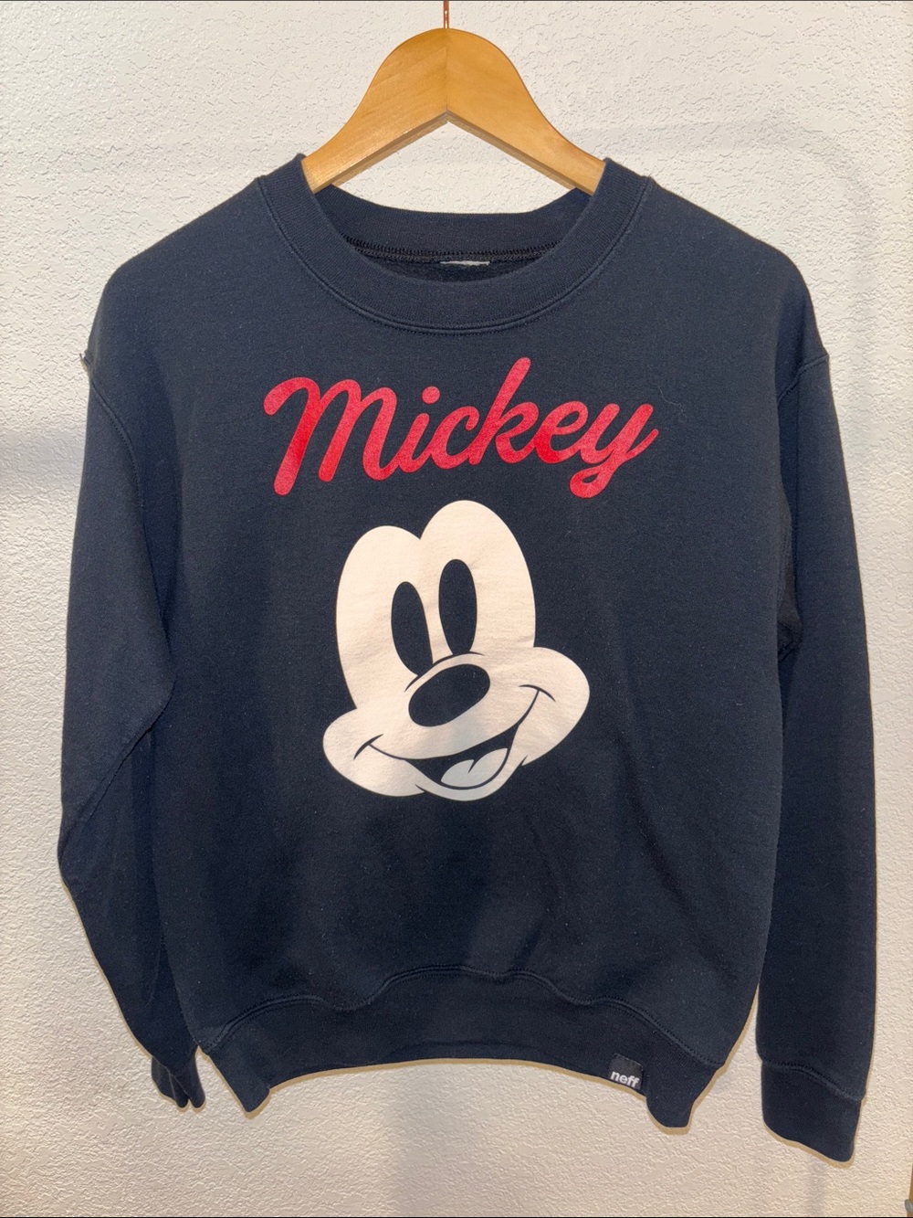Neff Black Sweatshirt with White Disney Logo